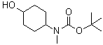 structure of CAS# 1256633-24-5, N-(4-Hydroxycyclohexyl)-N-methylcarbamic acid 1,1-dimethylethyl ester