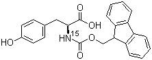 structure of CAS# 125700-34-7, Fmoc-[15N]Tyrosine