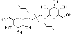 CAS # 1257853-32-9, 2,2-Dihexylpropane-1,3-bis-beta-D-glucopyranoside, 2,2-Dihexyl-1,3-propanediyl bis-beta-D-glucopyranoside