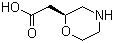 structure of CAS# 1257854-99-1, (2S)-2-Morpholineacetic acid