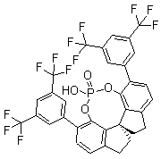 structure of CAS# 1258327-07-9, (11aS)-3,7-双[3,5-二(三氟甲基)苯基]-10,11,12,13-四氢-5-羟基-二茚并[7,1-de:1',7'-fg][1,3,2]二氧磷杂八环 5-氧化物