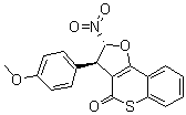 CAS 登录号：1258432-49-3, (2R,3R)-2,3-二氢-3-(4-甲氧基苯基)-2-硝基-4H-[1]苯并噻喃并[4,3-b]呋喃-4-酮