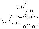 CAS # 1258432-58-4, (4R,5R)-4,5-Dihydro-4-(4-methoxyphenyl)-2-methyl-5-nitro-3-furancarboxylic acid methyl ester