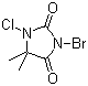 CAS # 126-06-7, 3-Bromo-1-chloro-5,5-dimethylhydantoin, BCDMH, 3-Bromo-1-chloro-5,5-dimethyl-2,4-imidazolinedione