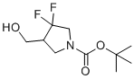 structure of CAS# 1260852-42-3, Tert-butyl 3,3-difluoro-4-(hydroxymethyl)pyrrolidine-1-carboxylate