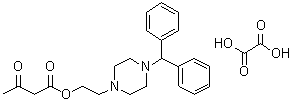 structure of CAS# 1261268-85-2, 3-氧代丁酸 2-[4-(二苯基甲基)-1-哌嗪基]乙基酯草酸盐