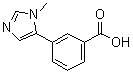 structure of CAS# 1261269-06-0, 3-(1-Methyl-1H-imidazol-5-yl)benzoic acid