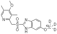 CAS 登录号：1261393-28-5, 奥美拉唑砜-(5-甲氧基-<sup>13</sup>C,d<sub>3</sub>)