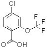 structure of CAS# 1261605-70-2, 4-氯-2-(三氟甲氧基)苯甲酸