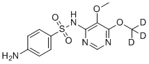 structure of CAS# 1262770-70-6, 磺胺多辛D3