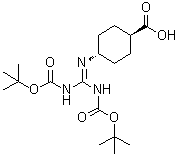 CAS # 1263046-44-1, trans-4-[[Bis[[(1,1-dimethylethoxy)carbonyl]amino]methylene]amino]cyclohexanecarboxylic acid