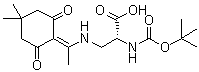 CAS # 1263047-33-1, 3-[[1-(4,4-Dimethyl-2,6-dioxocyclohexylidene)ethyl]amino]-N-[(1,1-dimethylethoxy)carbonyl]-D-alanine