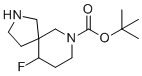 structure of CAS# 1263177-23-6, 10-氟-2,7-二氮杂-螺[4.5]癸烷-7-羧酸叔-丁基酯