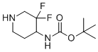 structure of CAS# 1263180-22-8, 4-(叔丁氧羰基-氨基)-3,3-二氟哌啶