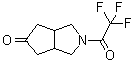 structure of CAS# 1263280-07-4, 六氢-2-(2,2,2-三氟乙酰基)-环戊二烯并[c]吡咯-5(1H)-酮