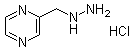 structure of CAS# 1263285-94-4, 2-(肼基甲基)吡嗪盐酸盐