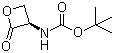 CAS # 126330-77-6, (R)-(2-Oxo-3-oxetanyl)carbamic acid tert-butyl ester, N-[(3R)-2-Oxo-3-oxetanyl]carbamic acid 1,1-dimethylethyl ester