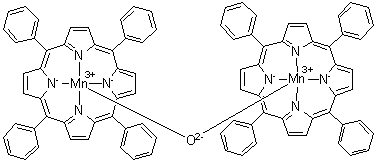 structure of CAS# 12650-83-8, mu-氧二[5,10,15,20-四苯基-21H,23H-卟啉(2-)-N21,N22,N23,N24]二锰