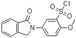 structure of CAS# 126565-42-2, 5-(1,3-二氢-1-氧代-2H-异吲哚-2-基)-2-甲氧基苯磺酰氯