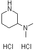 structure of CAS# 126584-46-1, N,N-二甲基哌啶-3-胺二盐酸盐