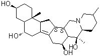 (3beta,5alpha,6alpha,16beta)-8,14-Didehydrocevane-3,6,16,20-tetrol molecular structure (CAS 126594-75-0)