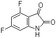 structure of CAS# 126674-93-9, 4,6-二氟-1H-吲哚-2,3-二酮