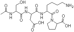 CAS # 127103-11-1, Acetyl-serinyl-aspartyl-lysinyl-proline, Acetyl-Ser-Asp-Lys-Pro
