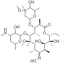 CAS # 127182-43-8, (9E)-N-Demethyl-6-O-methyl-erythromycin 9-oxime, 3''-N-Demethyl-6-O-methylerythromycin A (E)-9-oxime