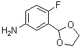 CAS # 127228-82-4, 3-(1,3-Dioxolan-2-yl)-4-fluorobenzenamine