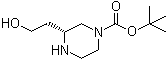 structure of CAS# 1272421-10-9, (3R)-3-(2-羟基乙基)-1-哌嗪羧酸叔丁酯