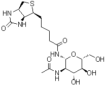 structure of CAS# 1272755-69-7, 2-乙酰氨基-2-脱氧-beta-D-吡喃葡萄糖基氨基生物素