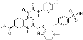 structure of CAS# 127285-08-9, Edoxaban tosylate