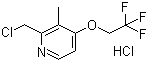 structure of CAS# 127337-60-4, 2-Chloromethyl-3-methyl-4-(2,2,2-trifluoroethoxy)pyridine hydrochloride