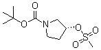 structure of CAS# 127423-61-4, (R)-3-[(甲基磺酰基)氧基]吡咯烷-1-羧酸叔丁酯