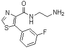 CAS # 127500-84-9, N-(2-Aminoethyl)-5-(3-fluorophenyl)-4-thiazolecarboxamide