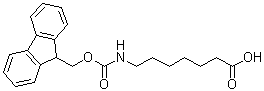 structure of CAS# 127582-76-7, 7-[N-(9-Fluorenylmethoxycarbonyl)amino]heptanoic acid