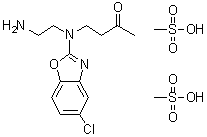 CAS # 1276666-12-6, 4-[(2-Aminoethyl)(5-chloro-2-benzoxazolyl)amino]-2-butanone methanesulfonate (1:2)