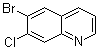 structure of CAS# 127827-54-7, 6-溴-7-氯喹啉