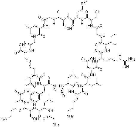 structure of CAS# 127869-51-6, C-型利尿钠肽 1-22