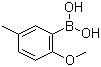 structure of CAS# 127972-00-3, 2-Methoxy-5-methylphenylboronic acid