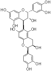 CAS # 12798-57-1, Procyanidin B5, (2R,2'R,3R,3'R,4S)-2,2'-Bis(3,4-dihydroxyphenyl)-3,3',4,4'-tetrahydro[4,6'-bi-2H-1-benzopyran]-3,3',5,5',7,7'-hexol, (-)-Epicatechin-(4beta-6)-(-)-epicatechin, Proanthocyanidin B5