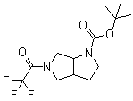 structure of CAS# 1279815-99-4, Hexahydro-5-(2,2,2-trifluoroacetyl)-pyrrolo[3,4-b]pyrrole-1(2H)-carboxylic acid 1,1-dimethylethyl ester