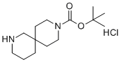 structure of CAS# 1279866-58-8, 叔-丁基2,9-二氮杂螺[5.5]十一烷-9-羧酸酯盐酸盐
