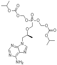 CAS # 1280130-08-6, (S)-Tenofovir Disoproxil, 5-[[(1S)-2-(6-Amino-9H-purin-9-yl)-1-methylethoxy]methyl]-2,4,6,8-tetraoxa-5-phosphanonanedioic acid 1,9-bis(1-methylethyl) ester 5-oxide