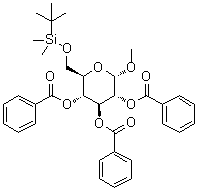 CAS # 128142-70-1, Methyl 6-O-[(1,1-dimethylethyl)dimethylsilyl]-alpha-D-glucopyranoside tribenzoate