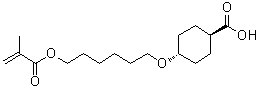 CAS # 128931-21-5, trans-4-[[6-[(2-Methyl-1-oxo-2-propenyl)oxy]hexyl]oxy]cyclohexanecarboxylic acid