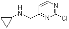 structure of CAS# 1289386-31-7, 2-氯-N-环丙基-4-嘧啶甲胺
