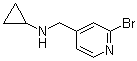 structure of CAS# 1289386-62-4, 2-溴-N-环丙基-4-吡啶甲胺
