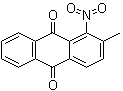 CAS # 129-15-7, 2-Methyl-1-nitroanthraquinone, 1-Nitro-2-methyl-9,10-anthraquinone, 1-Nitro-2-methylanthraquinone, NSC 8