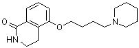 structure of CAS# 129075-73-6, 3,4-Dihydro-5-[4-(1-piperidinyl)butoxy]-1(2H)-isoquinolinone